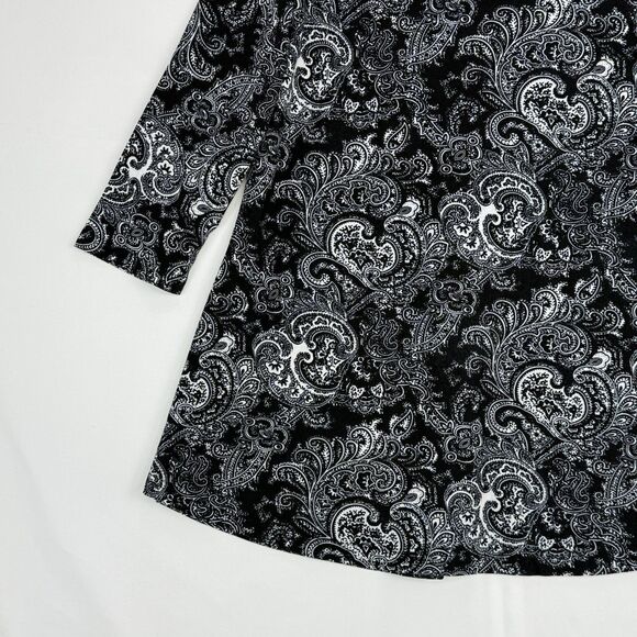 Nandashe Women 3/4 Sleeves Paisley Tunic Shirts Casual Dressy Blouse Tops Size L - Picture 13 of 16